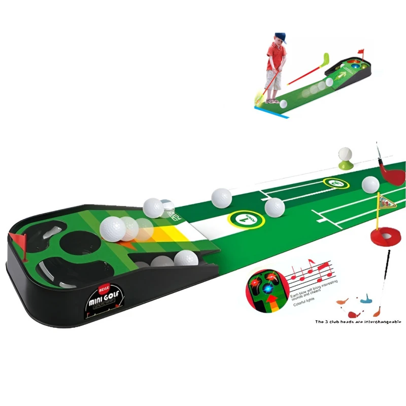 Mini Golf Set for Kids with Bright Lights and Fun Sounds - 25 Pieces with 15 Balls - For Ages 3+ and up